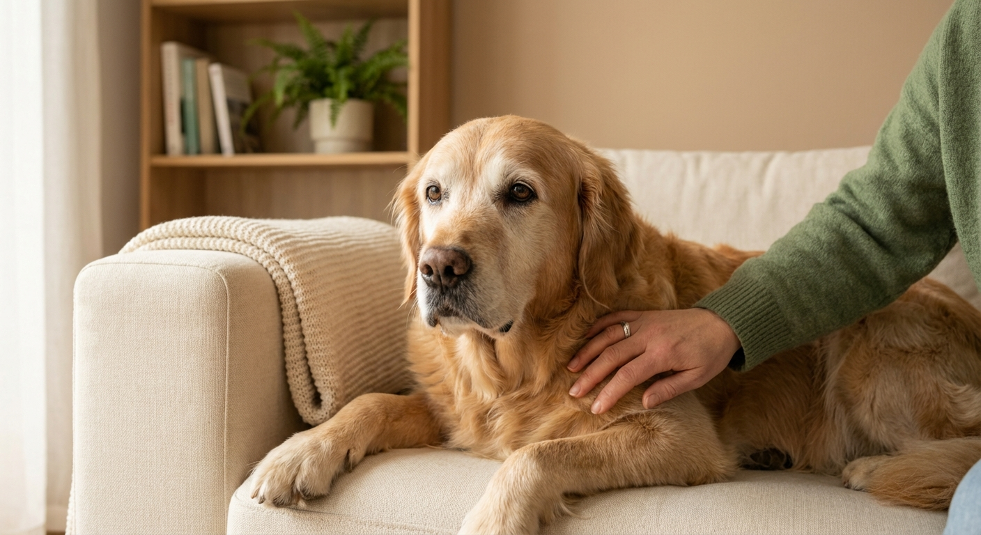 Älterer Hund mit Gelenkproblemen