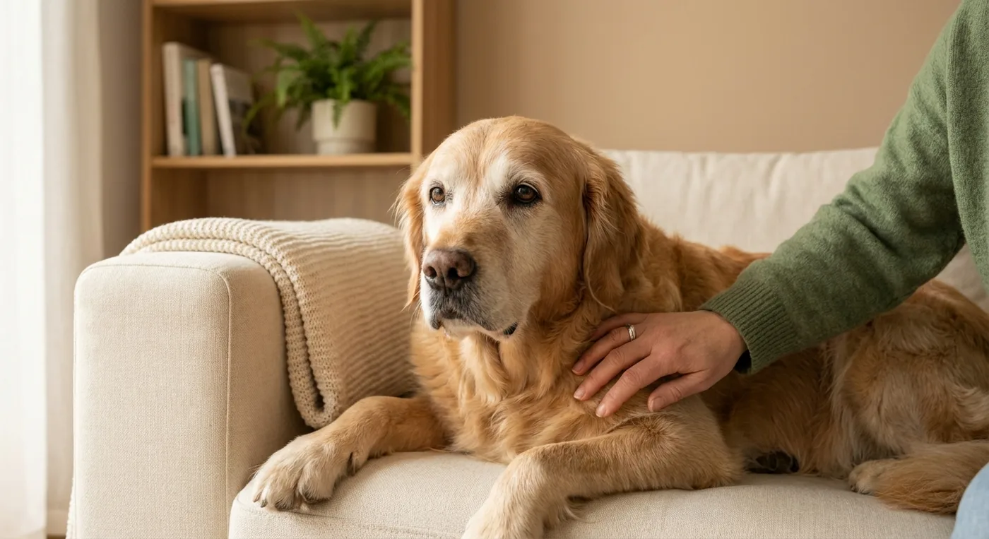 Älterer Hund mit Gelenkproblemen