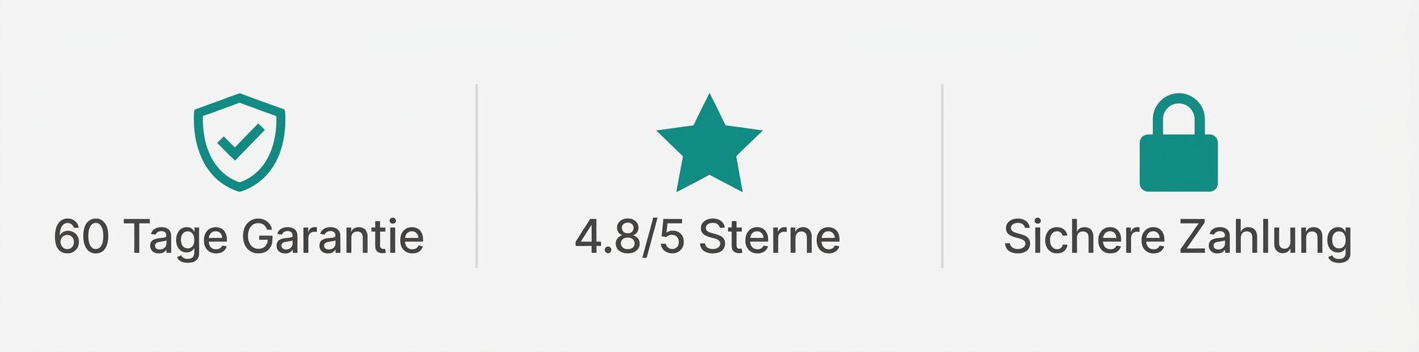 60 Tage Garantie | 4.8/5 Sterne | Sichere Zahlung