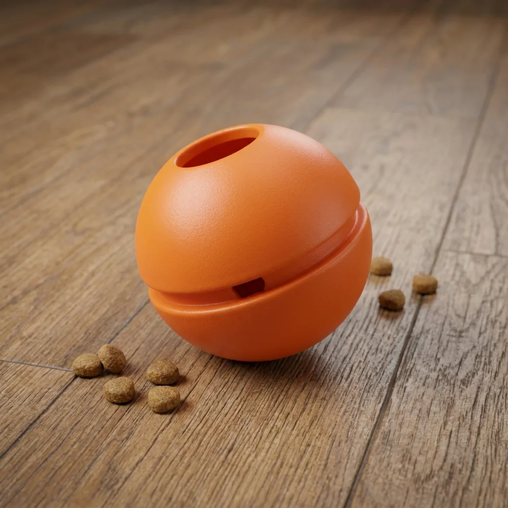 Futterball aus Hartplastik mit Trockenfutter, Kategorie-Beispiel